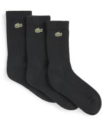 Lacoste - Cotton-Blend Logo Socks - Lyst