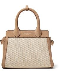 Aspinal of London - Mini Raffia-Suede Savannah Top-Handle Bag - Lyst