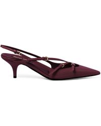 Miu Miu - Patent Leather Slingback Pumps 55 - Lyst