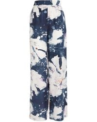 MAX&Co. - Silk Floral Print Trousers - Lyst