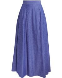 Palmer//Harding - Cotton Poplin Resilient Midi Skirt - Lyst