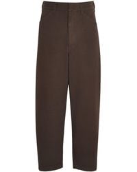 Lemaire - Cotton Workwear Wide-Leg Trousers - Lyst