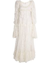 Chloé - Lace Long-Sleeve Maxi Dress - Lyst