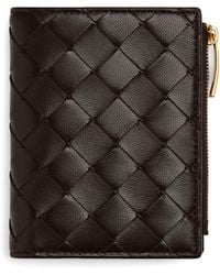 Bottega Veneta - Leather Intrecciato Bifold Card Holder - Lyst