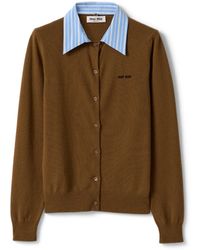 Miu Miu - Cashmere Detachable-Collar Cardigan - Lyst