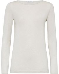 Brunello Cucinelli - Cashmere-Silk-Blend Sweater - Lyst