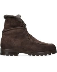 Santoni - Suede Detroit Boots - Lyst
