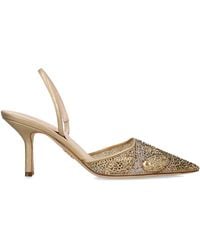 Rodo - Rhinestone-Embellished Assia Slingback Heels 75 - Lyst