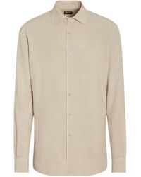 Zegna - Silk Garment-dyed Shirt - Lyst