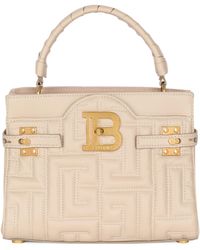 Balmain - Quilted Leather B-buzz 22 Top-handle Bag - Lyst