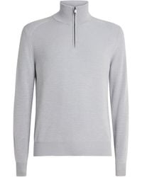 Brioni - Cashmere-Wool Half-Zip Sweater - Lyst