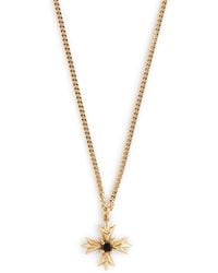 Emanuele Bicocchi - Plated Sterling Crest And Crystal Necklace - Lyst