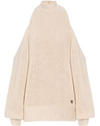Balmain - Cotton High-Neck Sweater - Lyst