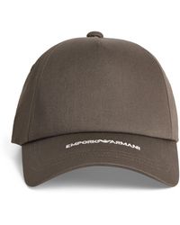 Emporio Armani - Cotton Logo Baseball Cap - Lyst