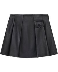 Loewe - Lambskin Pleated Mini Skirt - Lyst
