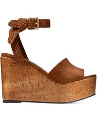 Jimmy Choo - Jori 100 Suede Wedge Sandals - Lyst