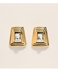 Alessandra Rich - Crystal-Embellished Clip-On Earrings - Lyst