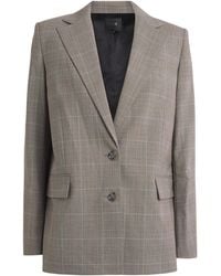 Maje - Wool-Blend Check Blazer - Lyst