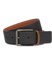 Zegna - Leather And Deerskin Reversible Belt - Lyst