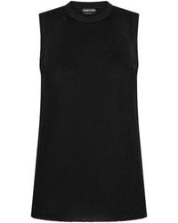 Tom Ford - Micro-Sequin Knitted Tank Top - Lyst