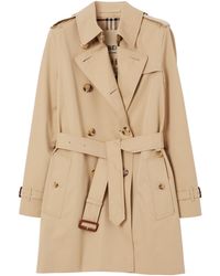 Burberry - Gabardine Kensington Short Trench Coat - Lyst