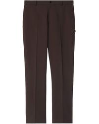 Burberry - Cotton Twill Slim Chinos - Lyst