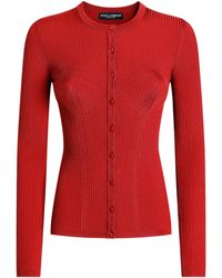 Dolce & Gabbana - Corset-Stitch Cardigan - Lyst