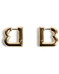 Balenciaga - Xs B Hoop Earrings - Lyst