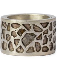 Parts Of 4 - Matte Sterling Silver And Mega Pavé Diamond Sistema Ring - Lyst