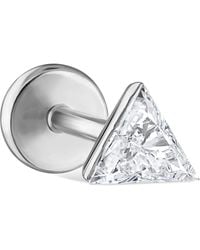 Maria Tash - Invisible Set Triangle Diamond Threaded Stud Earring - Lyst