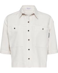 Brunello Cucinelli - Cotton-linen Monili Shirt - Lyst