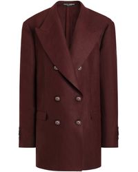 Dolce & Gabbana - Linen Canvas Double-Breasted Jacket - Lyst