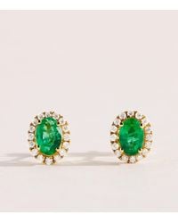 Rosa De La Cruz - Diamond And Emerald Baroque Earrings - Lyst