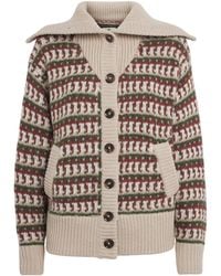 Barbour - Wool-Blend Jacquard Burley Cardigan - Lyst