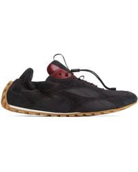 Bottega Veneta - Suede-Trim Sneakers - Lyst