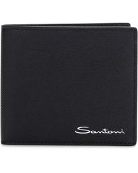 Santoni - Textured Leather Wallet - Lyst