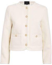 Maje - Tweed Button-Embellished Jacket - Lyst