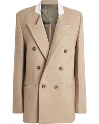 Victoria Beckham - Wool-Blend Double-Breasted Jacket - Lyst