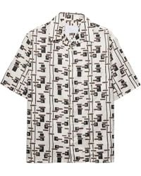 Prada - Cotton-Silk Printed Bowling Shirt - Lyst