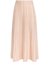 Soft Goat - Silk-Cashmere Stripe Midi Skirt - Lyst