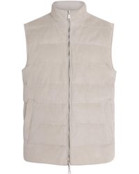 Eleventy - Suede Reversible Gilet - Lyst