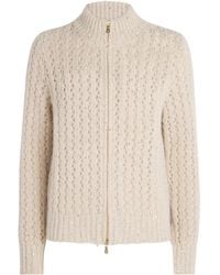 Eleventy - Wool-Blend Sequin Zip-Up Cardigan - Lyst