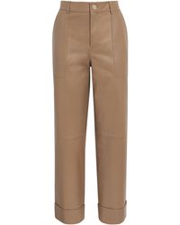 Lafayette 148 New York - Leather Straight Trousers - Lyst