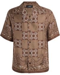 Amiri - Silk Ma Check Short-Sleeve Shirt - Lyst
