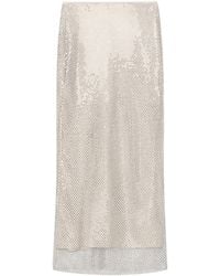 Marella - Mesh Embellished Midi Skirt - Lyst