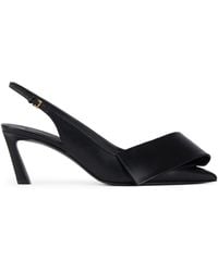 Givenchy - Leather Twisted Ribbon Slingback Heels 65 - Lyst
