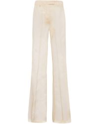 Prada - Silk Organza Tailored Trousers - Lyst