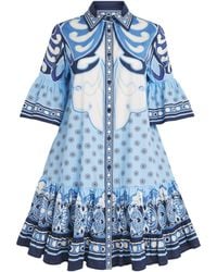La DoubleJ - Cotton Printed Choux Mini Dress - Lyst