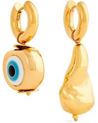 Timeless Pearly - Mismatched Evil Eye Earrings - Lyst