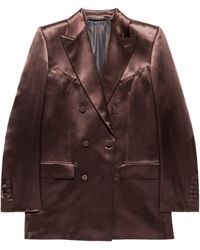 Tom Ford - Silk Satin Double-Breasted Blazer - Lyst